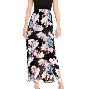 Vince Camuto sheer overlay dress.